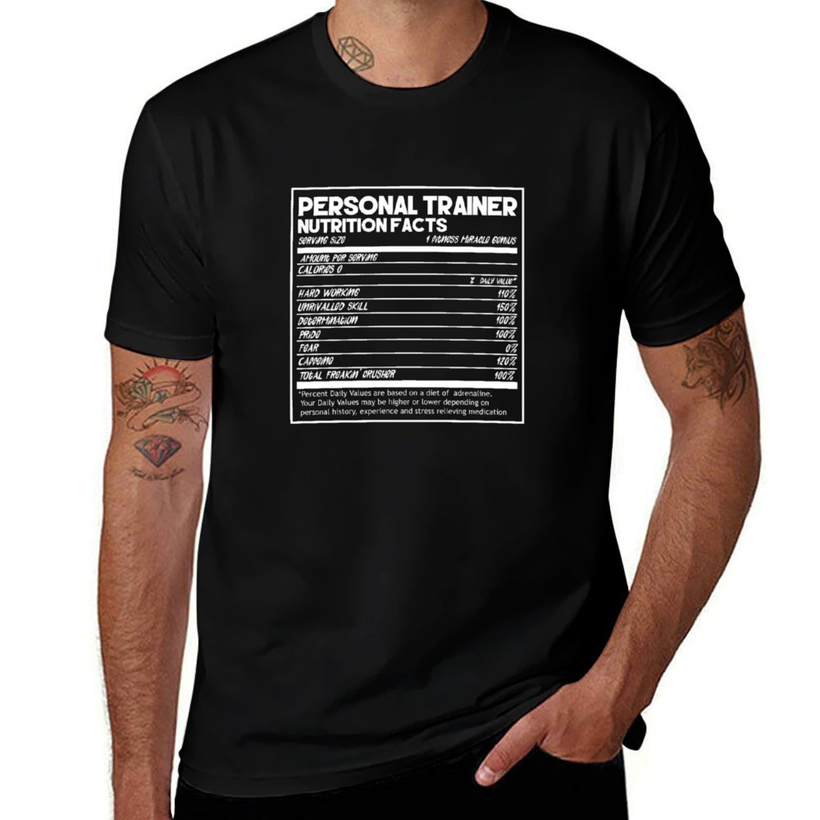 Nutrition And Exercise - T-shirt drôle pour entraîneur personnel, avec