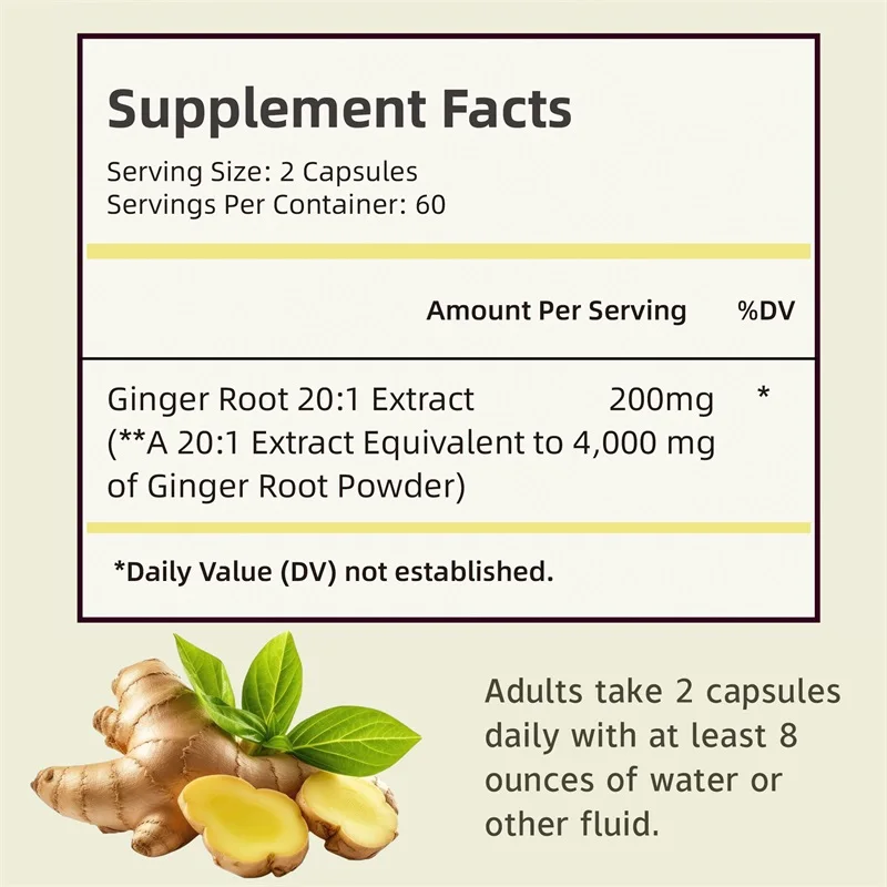 Capsules de racine de gingembr - Nutrition And Exercise avis et prix