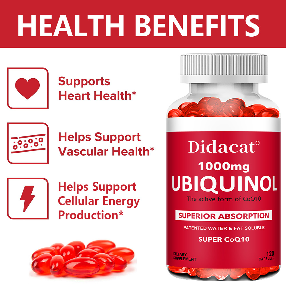 Ubiquinol CoQ10 1000mg Gélules - Coq10 Ubiquinol Softgel avis et prix