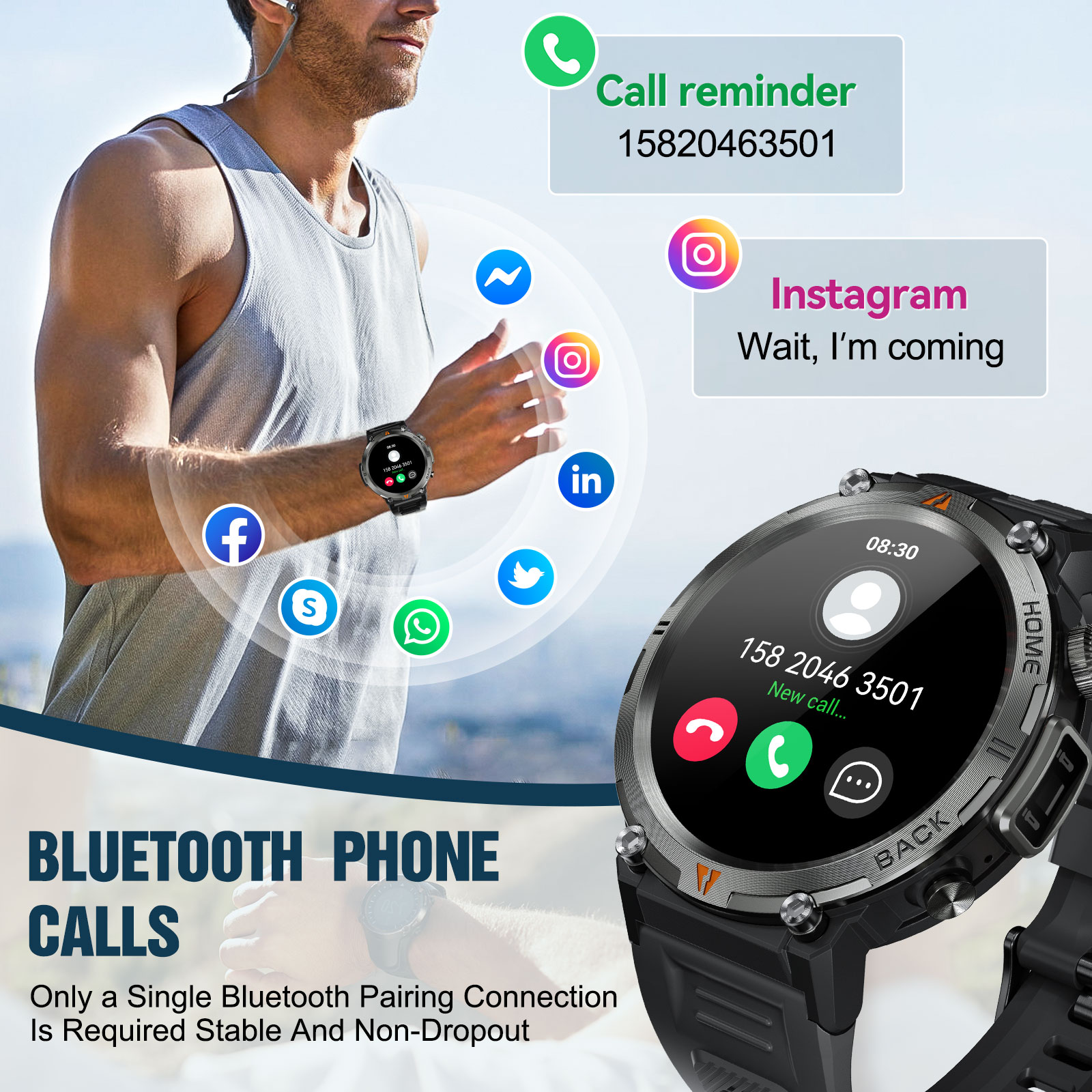 EIGIIS KE3 Bluetooth appel mon - Nutrition Gym avis et prix